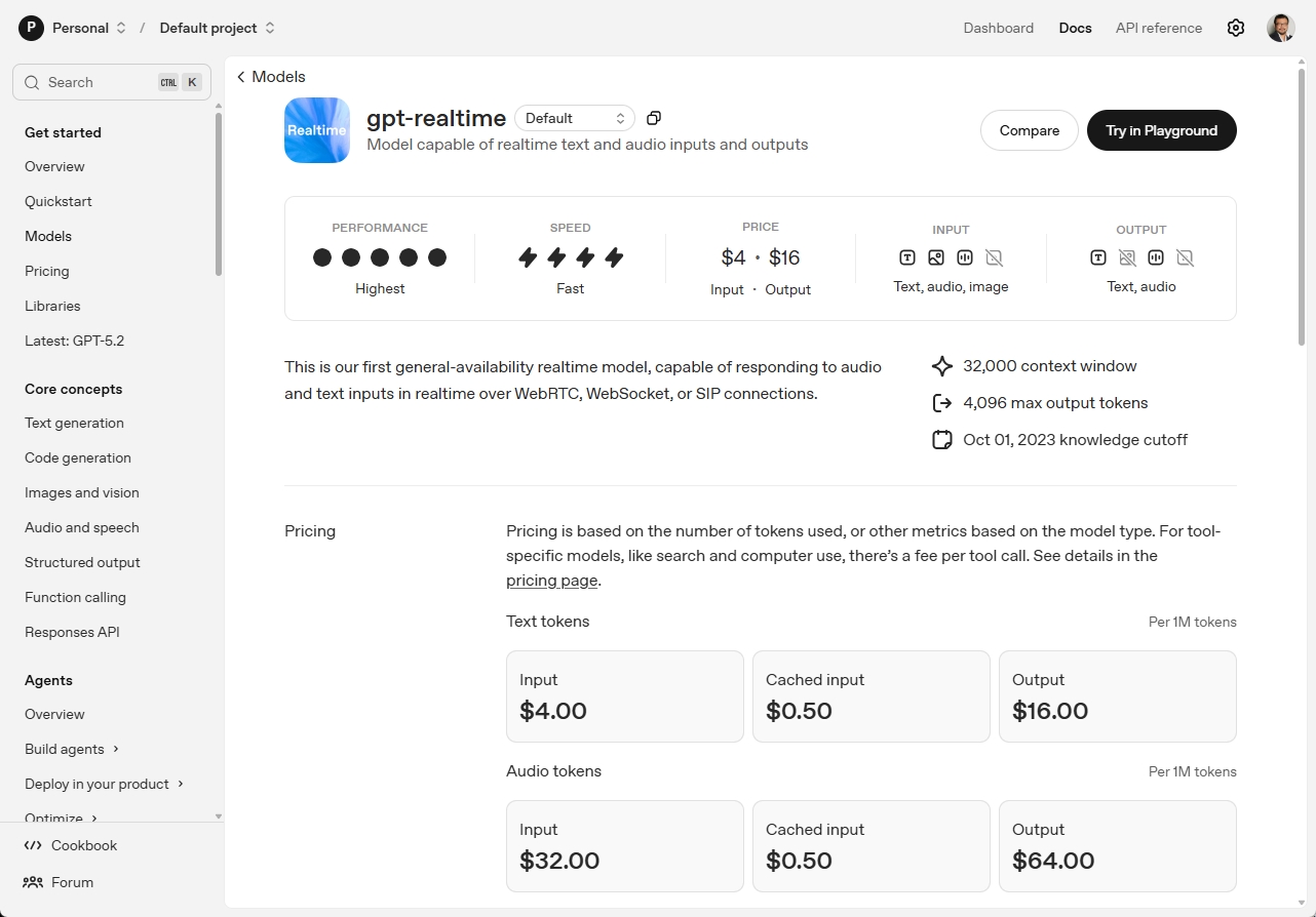 Realtime APIの概要：低遅延な音声入出力API