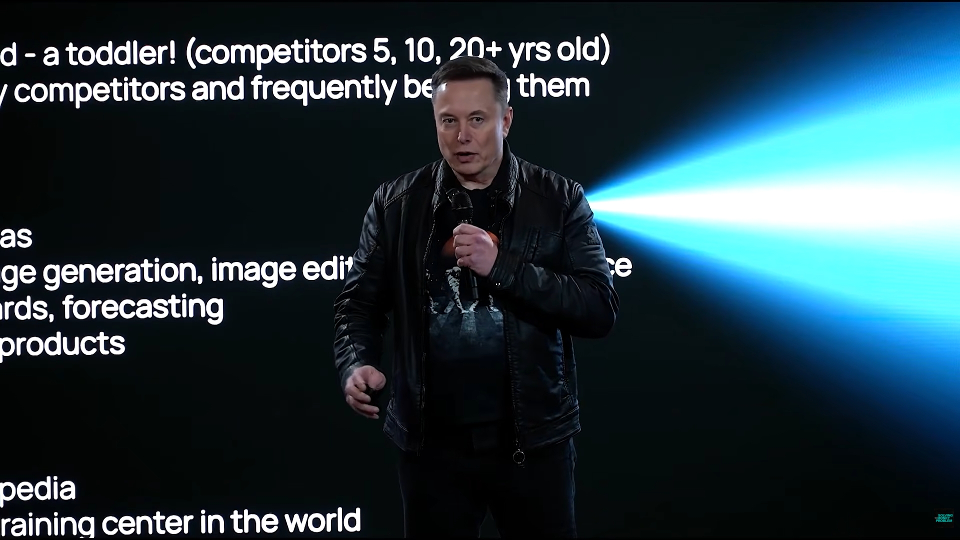 xAI全社会議で登壇するイーロン・マスクCEO