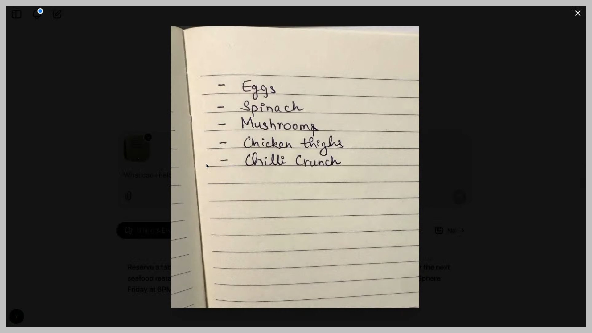 手書きメモの写真をOperatorが解析する様子