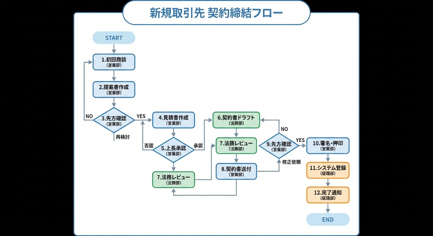 フローチャートのサンプル画像