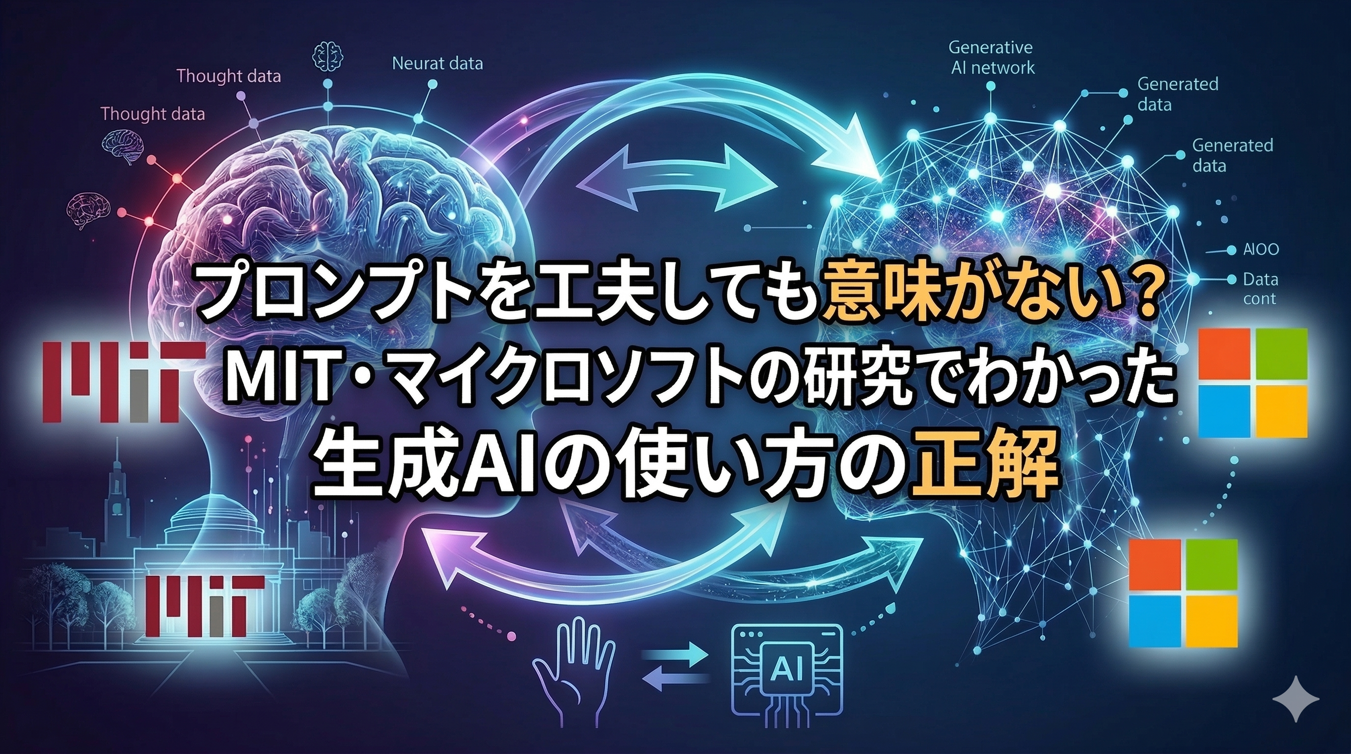 プロンプトを工夫しても意味がない？MIT・マイクロソフトの研究でわかった生成AIの使い方の正解