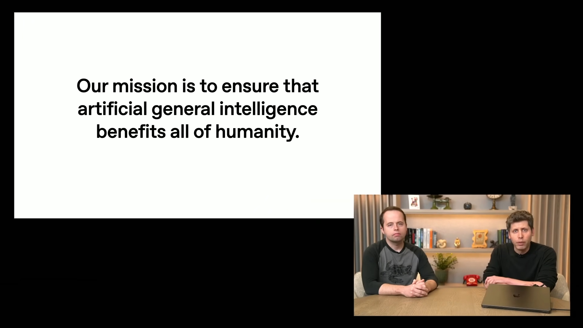 サム・アルトマン氏がOpenAIの構造改革について語る様子