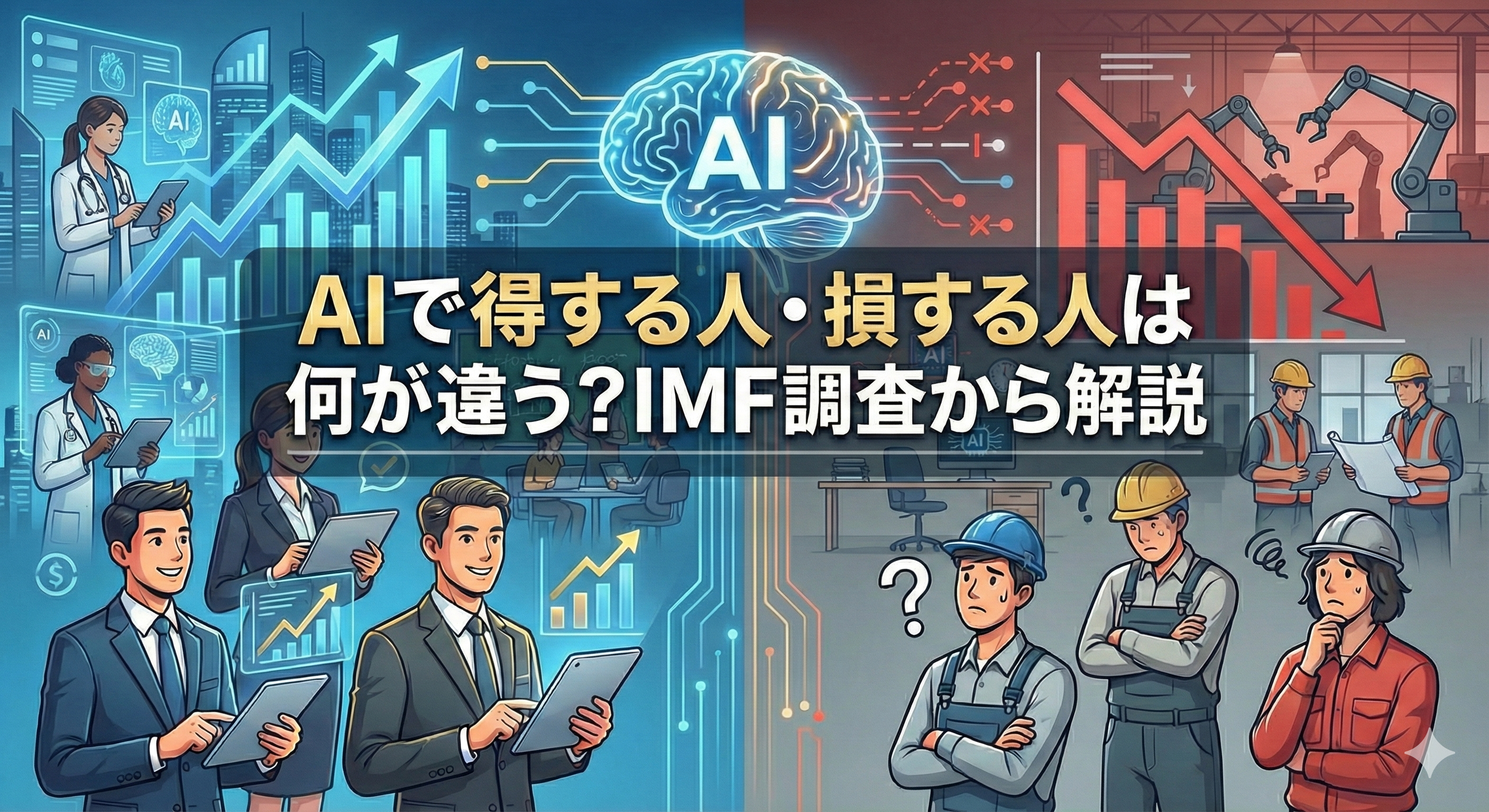 AIで得する人・損する人は何が違う？職種・性別・学歴で明暗が分かれる理由をIMF調査から解説