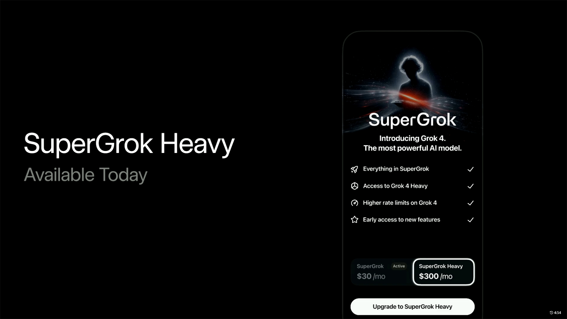 Grok-4 Heavyの料金プランの画面