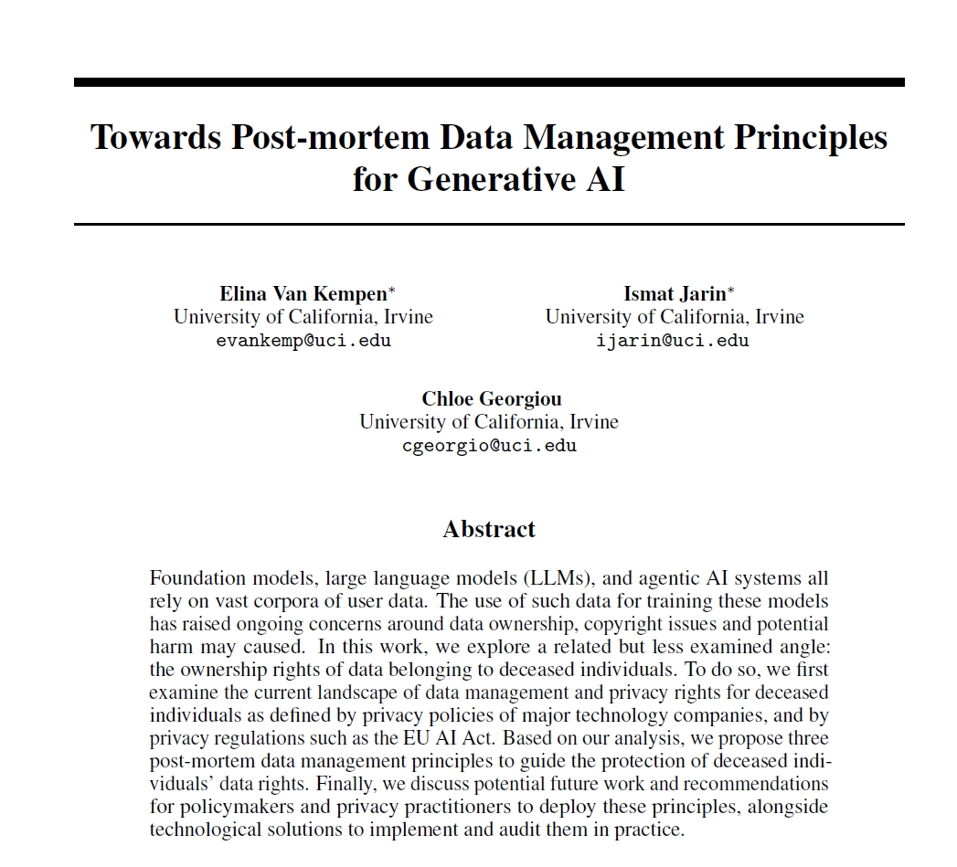 生成AIに学習された故人の痕跡