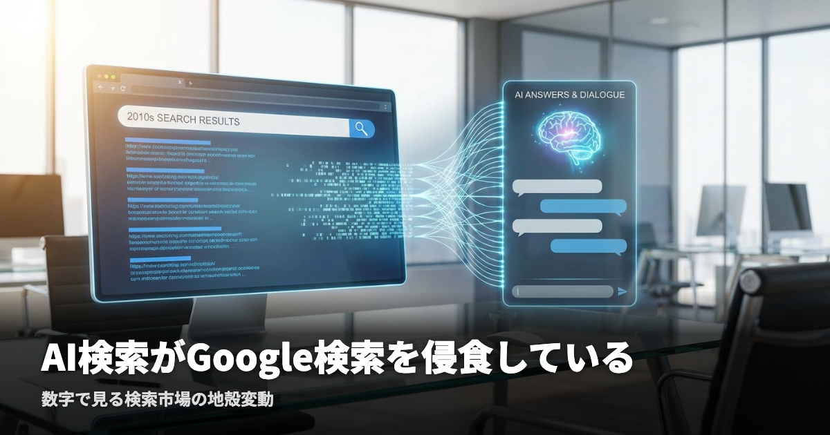 AI検索がGoogle検索を侵食している -- 数字で見る検索市場の地殻変動