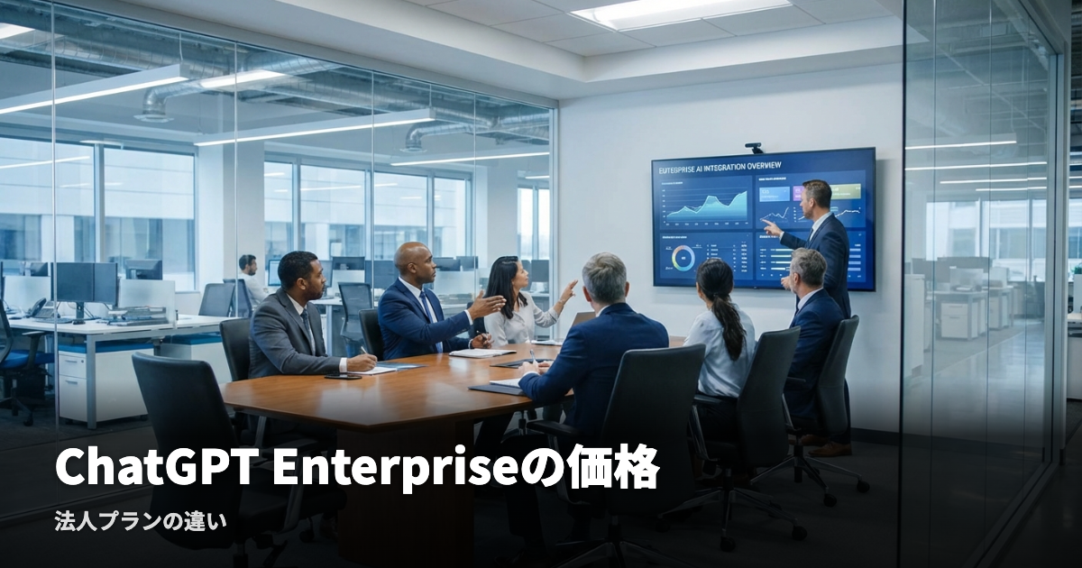 ChatGPT Enterpriseの価格と法人プランの違い -- Team/Enterprise/