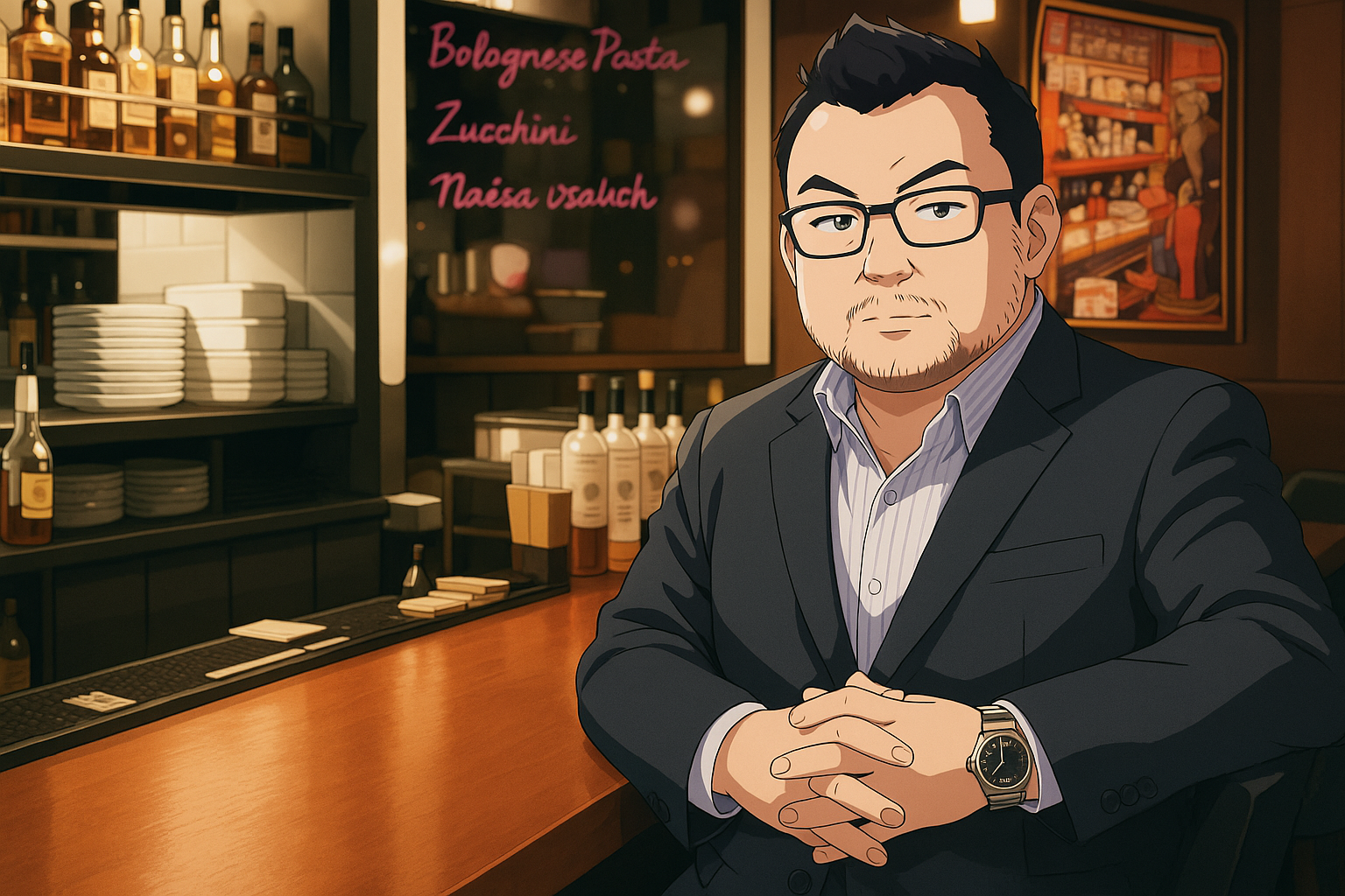 元の写真とアニメ調に変換された比較画像