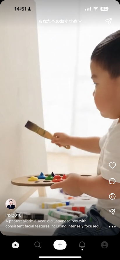 Soraのショート動画アプリのインターフェース