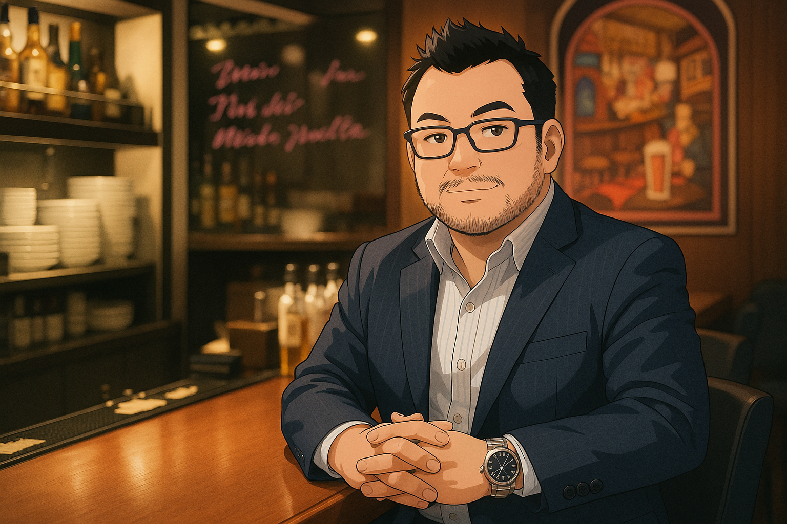 YAMLと画像プロンプトを用いて生成されたアニメ調の人物画像