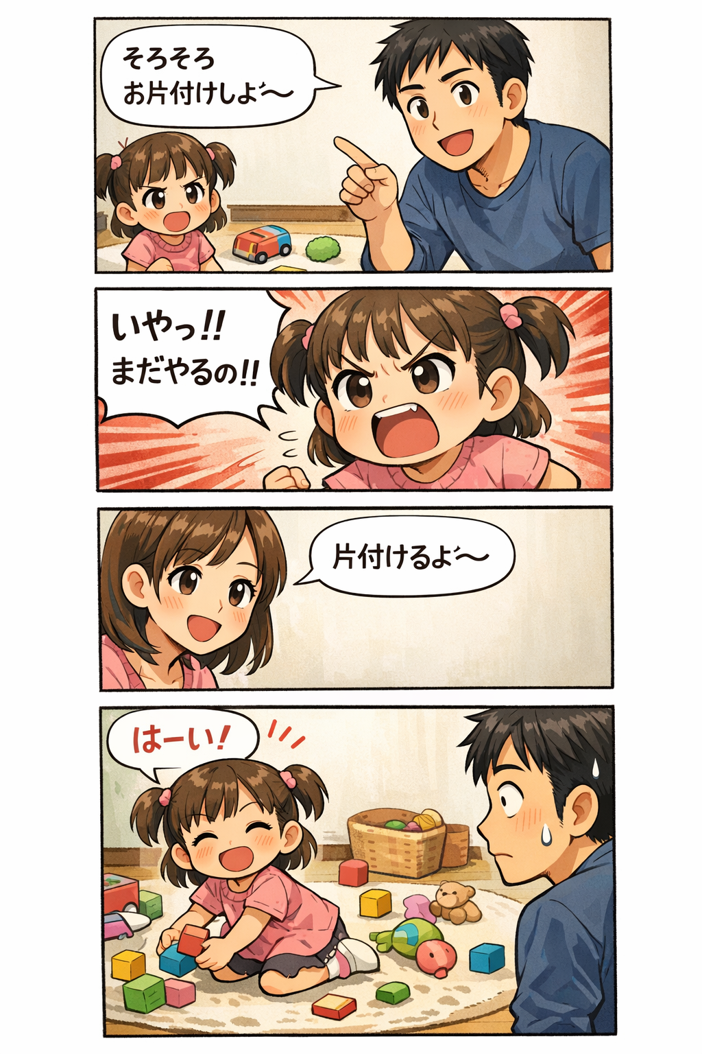 GPT Image 1.5の4コマ漫画