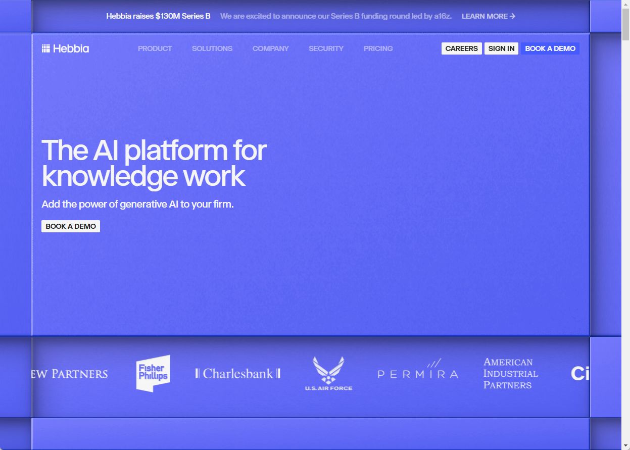 法律・金融向けAIナレッジプラットフォーム企業「Hebbia」