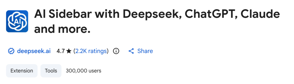 30万人がインストールしたAI Sidebar拡張機能