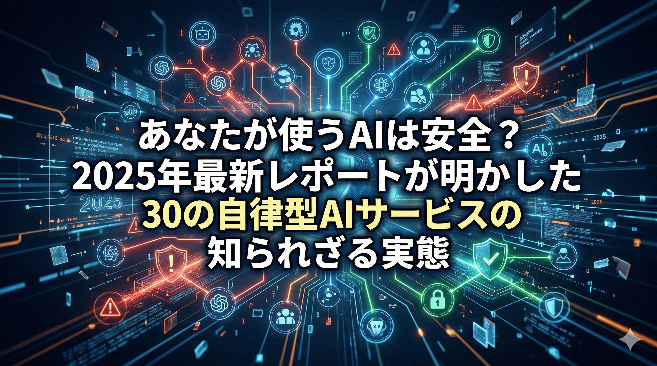 あなたが使うAIは安全？2025年最新レポートが明かした30の自律型AIサービスの知られざる実態