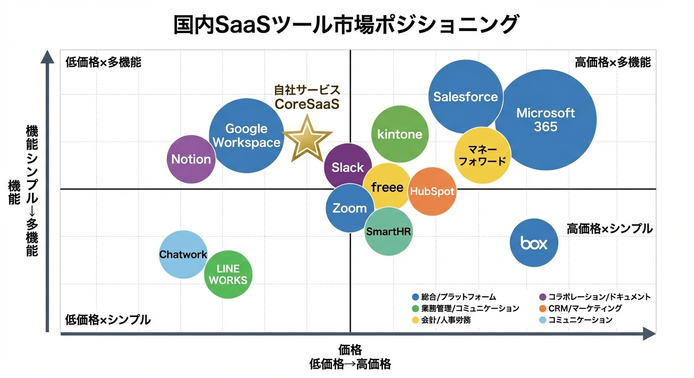 4象限マトリクスのサンプル画像
