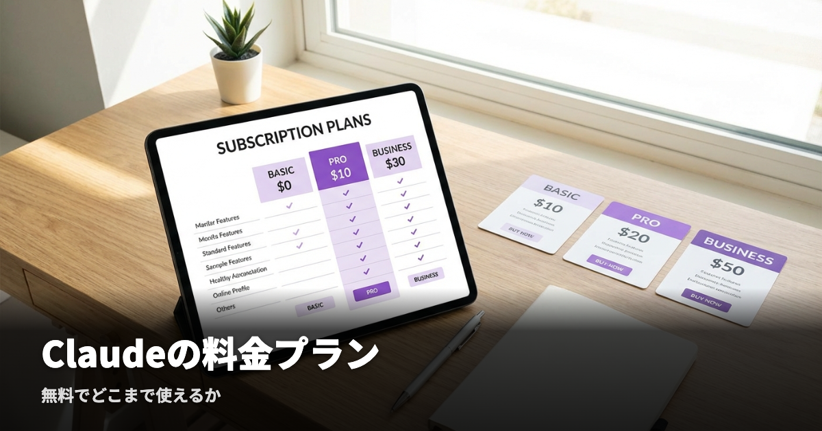 Claudeの料金プラン完全比較 -- 無料でどこまで使えるか、Pro・Maxは何が違うのか