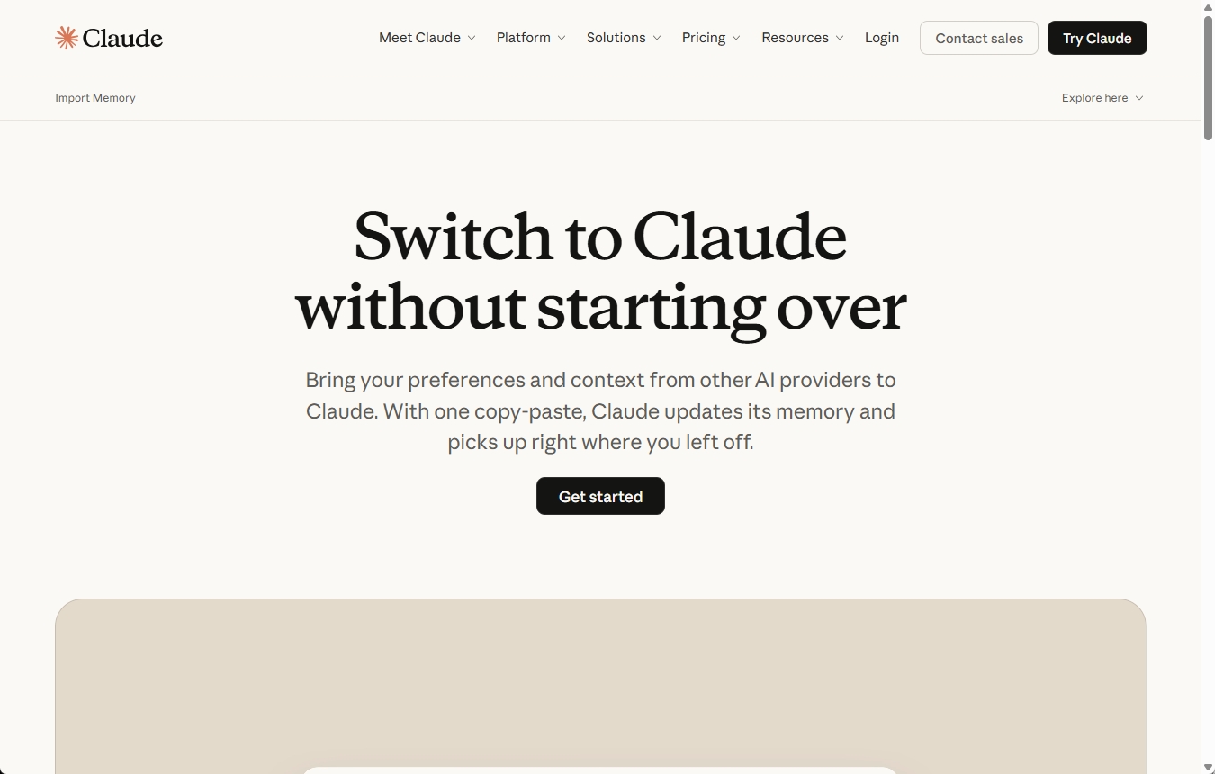 2026年3月2日、Claudeが他サービスからのメモリ移行ツールを公開したことを示す画面