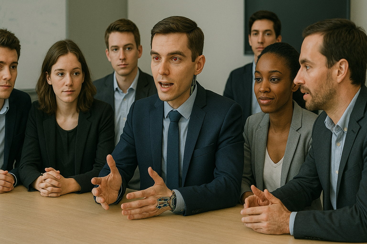 議論が交わされている様子。