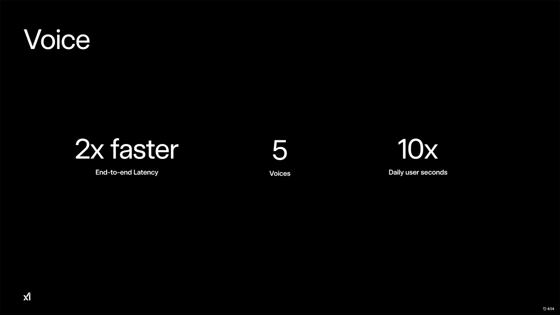 Grok-4の音声機能のデモンストレーション画面