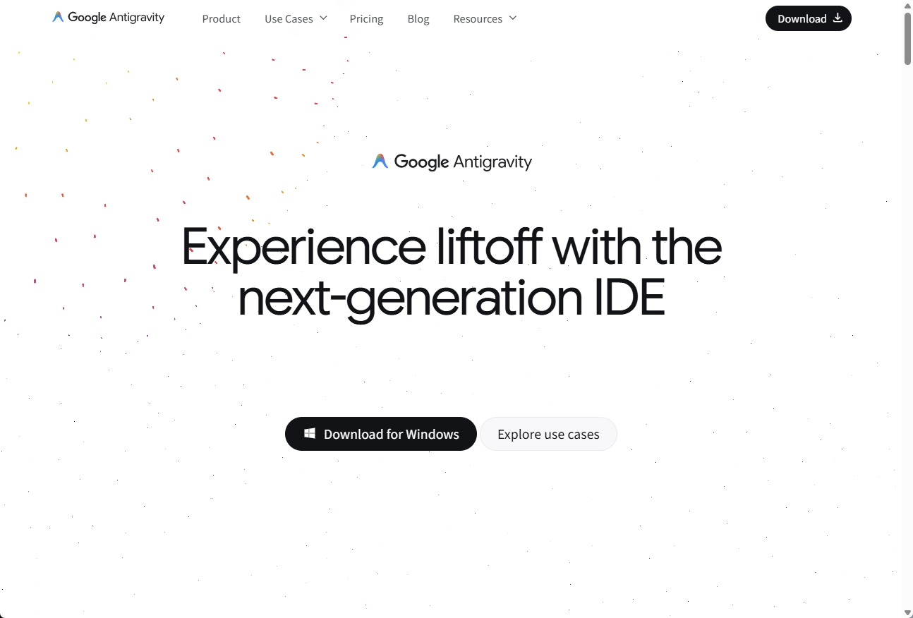 Google Antigravityのインストール画面