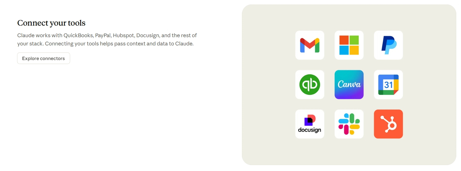 Claude for Small BusinessがQuickBooksやPayPalと連携する様子